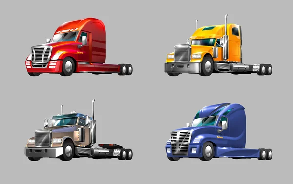 Set of trucks — Stock Photo, Image