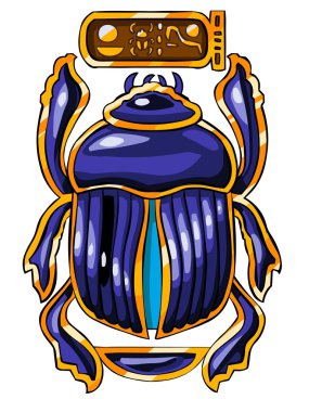 The Egyptian sacred symbol - scarab clipart