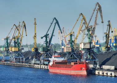 Riga port. clipart