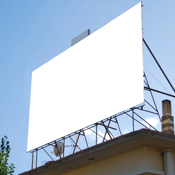 Blank billboard on rooftop — Stock Photo, Image
