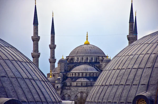 Blå moskén från hagia sophia — Stockfoto