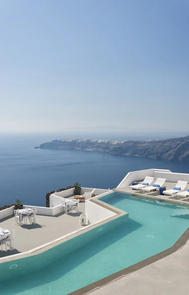 Santorini Luxury Pool — Stock Photo, Image