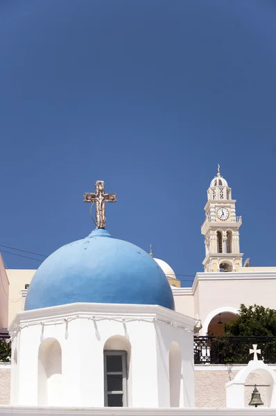 Santorini church in fira — Stock Photo, Image
