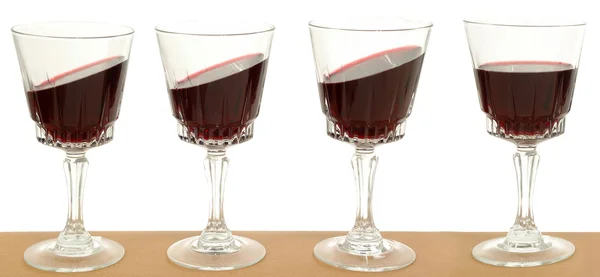 Line of wineglasses — Stock Photo, Image