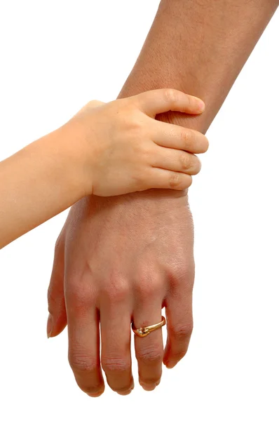 Hände von Mutter und Kind — Stockfoto