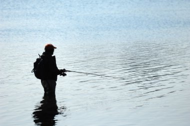 Fisherman silhouette clipart