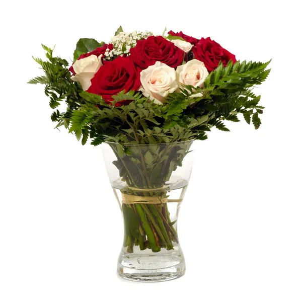Roses in vase — Stock Photo, Image