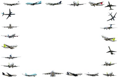 Plane frame isloated on white background clipart