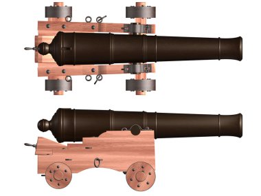 Isolated Ships Cannon clipart