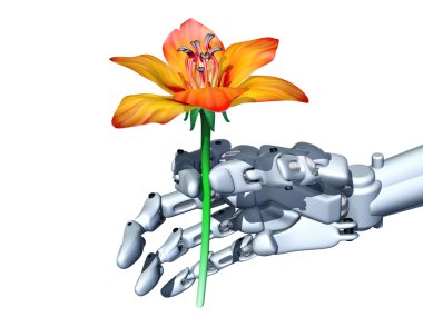 Romantic robot clipart