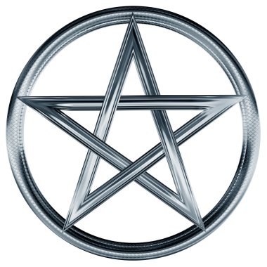 Silver pentagram clipart