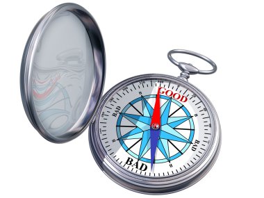 Isolated moral compass clipart