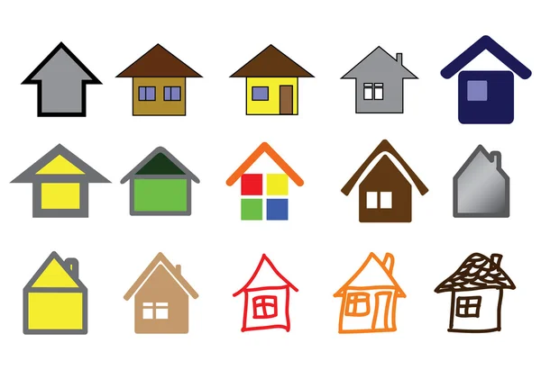 Set of home icons — Stock Vector