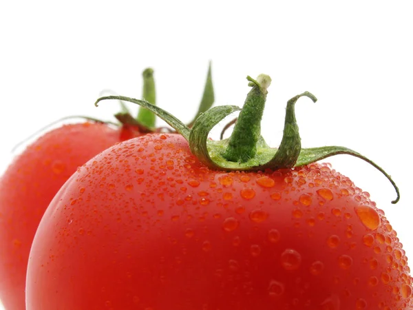 Haut de deux tomates mouillées — Photo