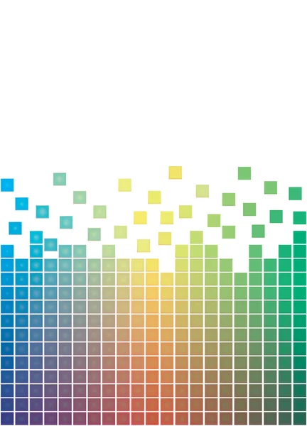 Colorful falling pixels — Stock Vector
