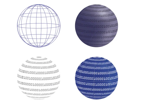 Digital globe vektor illustration — Stock vektor