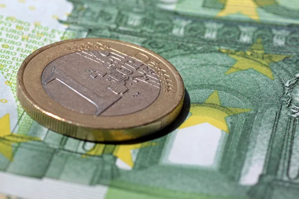 Één euro — Stockfoto