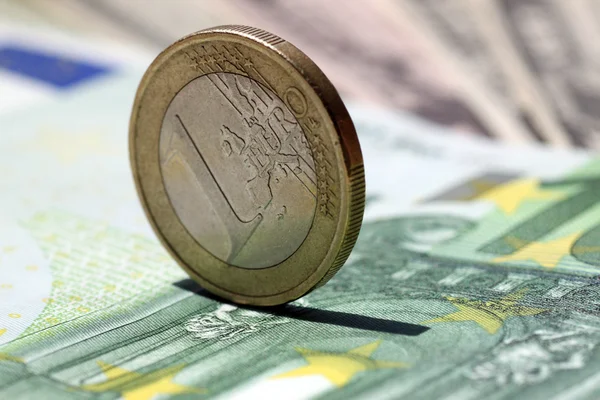 Één euromunt — Stockfoto