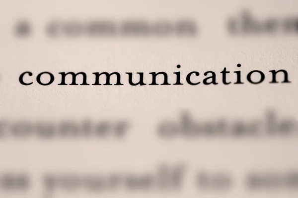 Word Communication in text — Stock Photo, Image