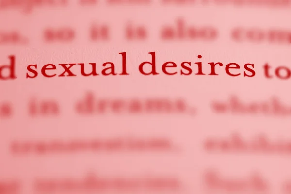 Frase Deseos sexuales en el texto —  Fotos de Stock