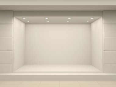 Empty storefront of shop clipart