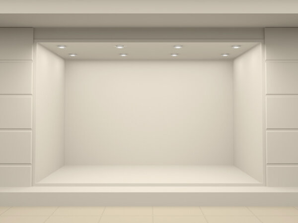 Empty storefront of shop