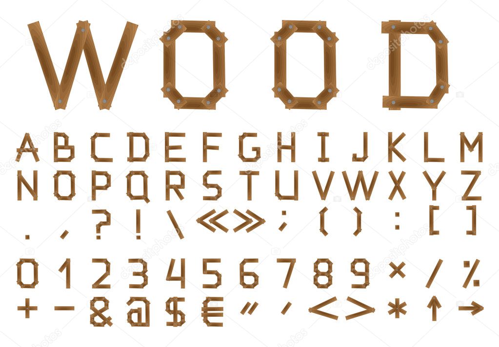 The wooden alphabet.