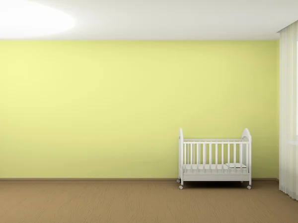 Weißes Kinderbett — Stockfoto