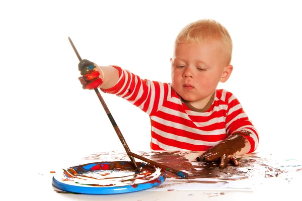 Painting toddler — Stock Photo, Image