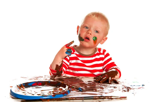 Painting toddler — Stock Photo, Image