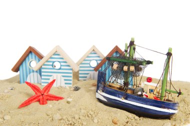 Little fisherman village clipart