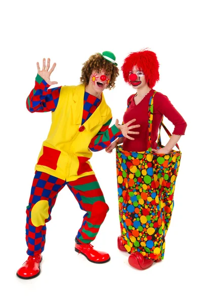 Kilka zabawnych klaunów — Zdjęcie stockowe