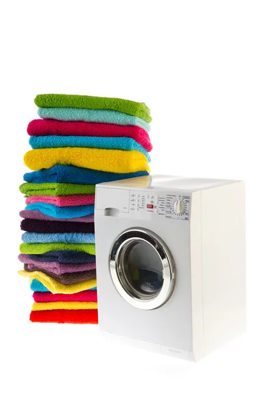 Lavandaria com lavanderia — Fotografia de Stock