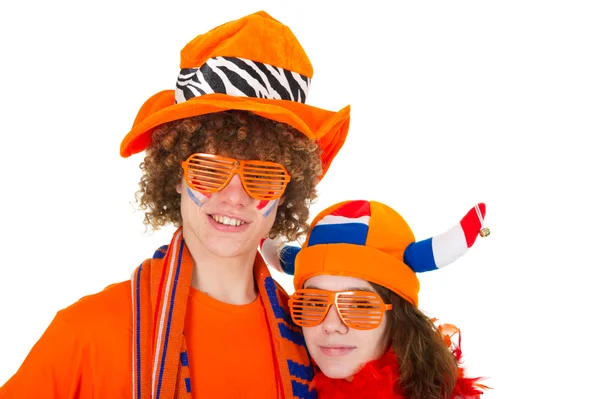 Boy is supporting the Dutch — Stock Photo, Image
