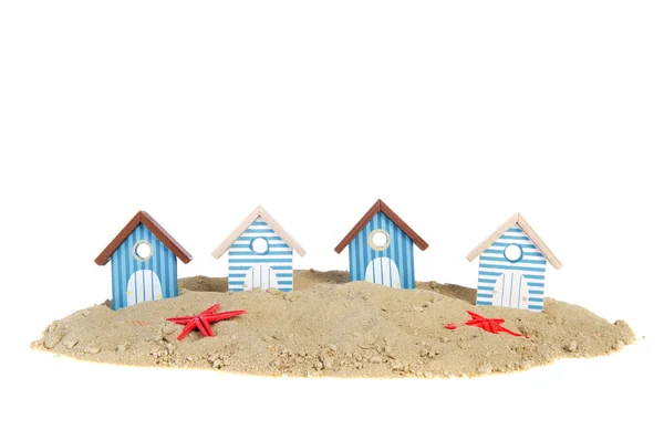 Zeile Strandhäuser für den Urlaub — Stockfoto
