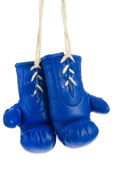蓝色的拳击手套 — 图库照片