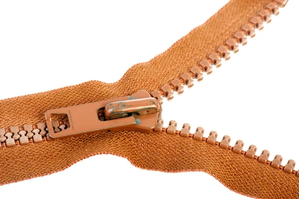Brown zipper — Stock Photo, Image