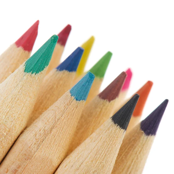 나무 색깔 연필 — 스톡 사진