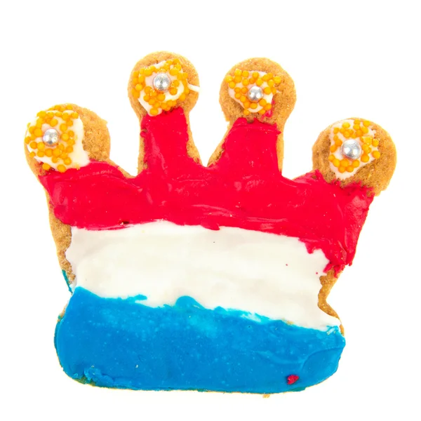 Nederländska cookie i crown form — Stockfoto