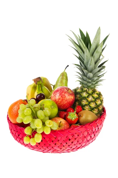 Red fruit bowl — Stock Photo, Image