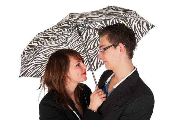 Sob o guarda-chuva — Fotografia de Stock