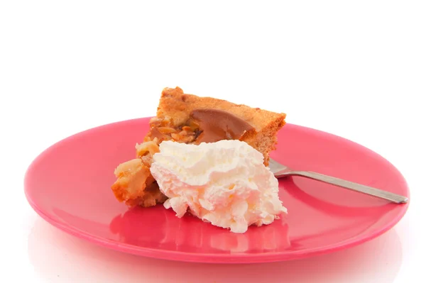 stock image Apple pie with whipped cream