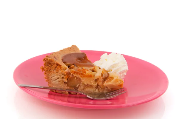 Apple pie with whipped cream — Stock Photo, Image