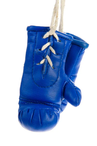 Luvas de boxe azul — Fotografia de Stock