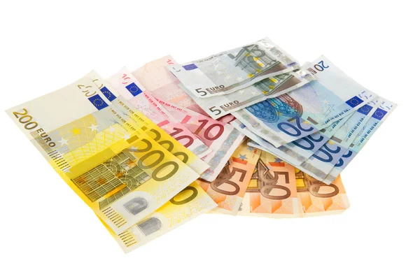 Euros on white background — Stock Photo, Image