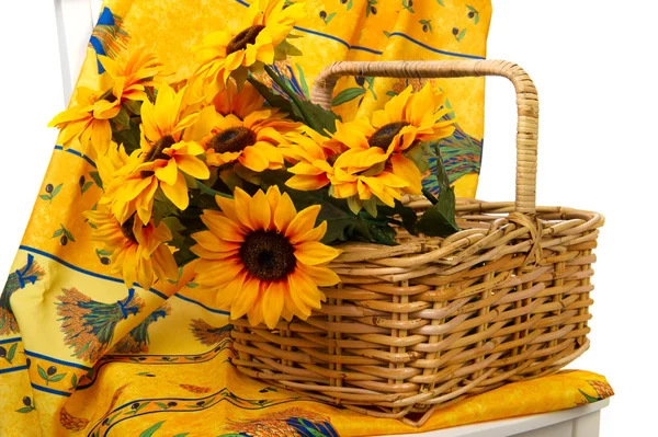 Romantische Stilleven met zonnebloemen in de provence — Stockfoto
