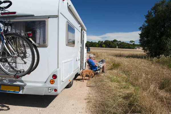 Journey by mobile home — Stock Photo, Image