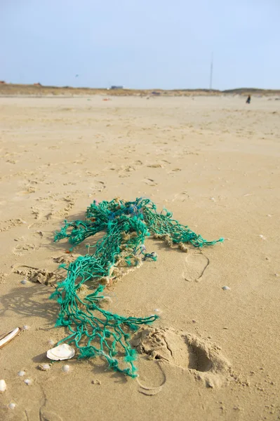 Fishing net at the beach — Stock Photo, Image