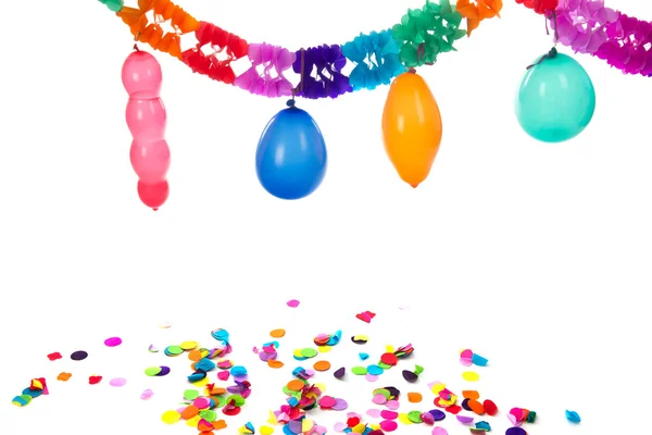 Łańcuchy papieru i balony — Zdjęcie stockowe