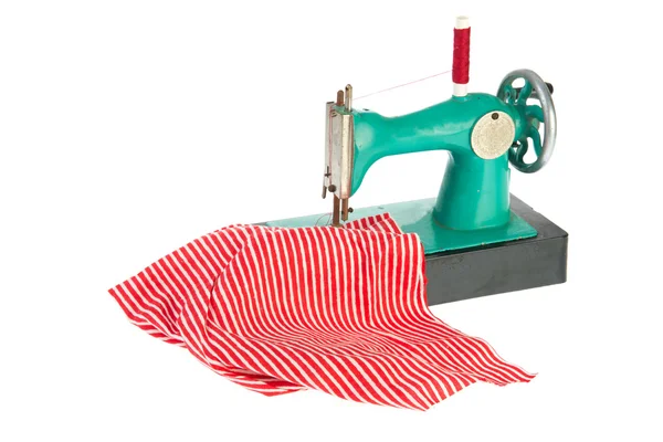 Naaimachine met kleren — Stockfoto